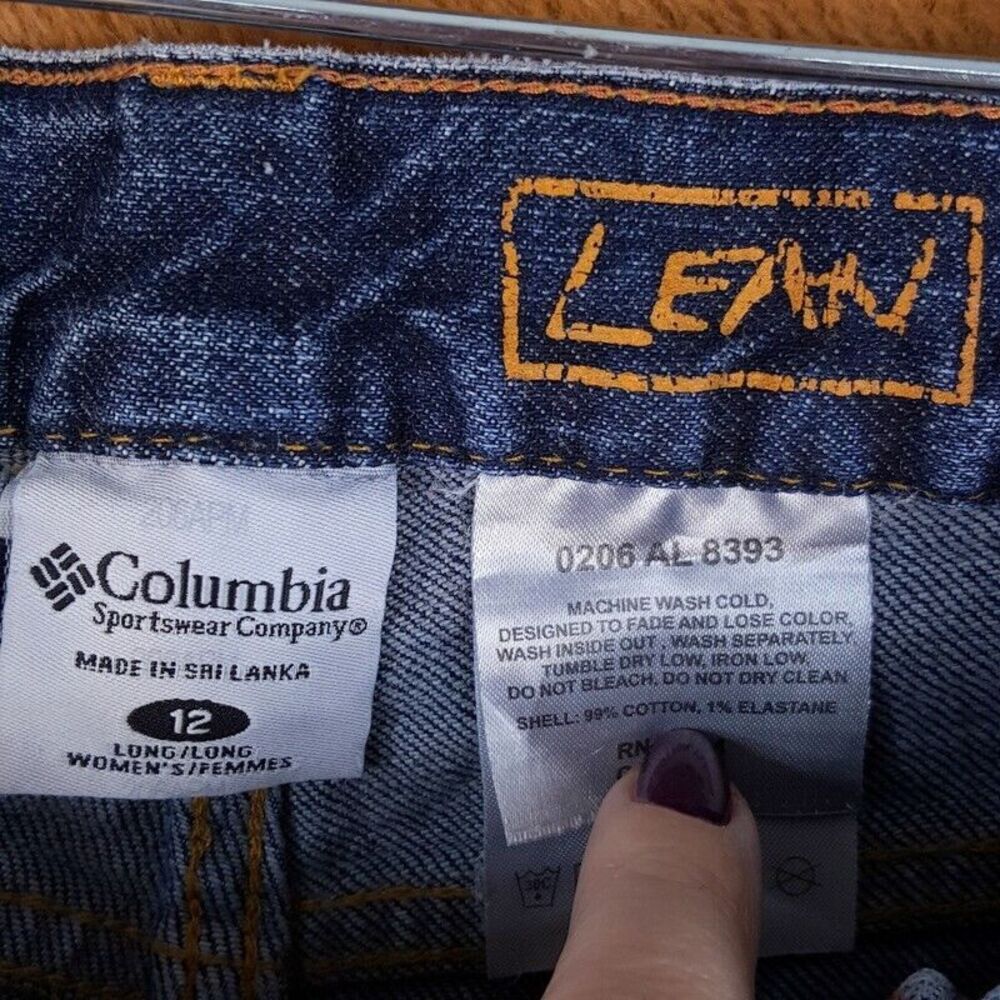 COLUMBIA Womens Jeans Size 12 Dark Wash Bootcut LEAN Classic Denim Vintage - Picture 3 of 7